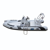Bateau pneumatique Heida CE 14 pieds SP420 Rib Boat Aluminium Rib 420 14 pieds Catamaran gonflable Bateau de pêche 420 Rib Hdpe Bateau à fond plat