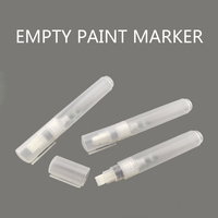 Marqueurs de peinture vides à pointe plate de 8 mm pour le bricolage, réutilisables, à extrémité ouverte, pour divers types d'encre - Vente en gros