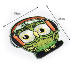 Tissu brodé personnalisé avec logo hibou mignon, vente en gros d'usine irrégulière - Product Image 4