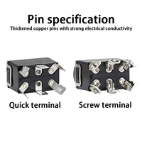 CNTD C521B/C5R21B Interrupteur à bascule miniature SPST Terminal à vis à 4 broches Interrupteur à manette momentané autobloquant 15A 250V 12mm