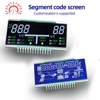Inverter kustom LCD TN/HTN/VA Digit layar LCD monokrom 7 Segmen termostat/pengukur energi JXDC-LCD pemasangan rel DIN 12"