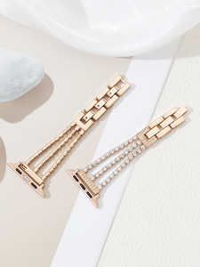 Reloj inteligente de tira de Metal de lujo Street Fashion Diamond Girls para <span class=keywords><strong>Apple</strong></span> <span class=keywords><strong>Watch</strong></span> 8 7 6 SE 5 <span class=keywords><strong>4</strong></span> 49mm 45mm 44mm 42mm <span class=keywords><strong>38mm</strong></span> Band - Product Image 3