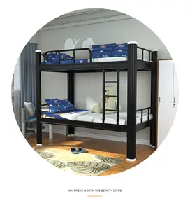 Lit superpos cheap 2 layers bunk bed for adult double decar bed iron double metal bed cama casal literas hierro