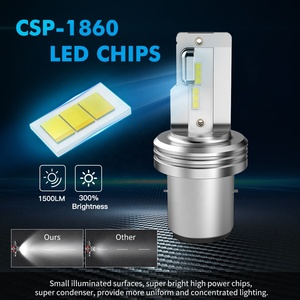 Bombilla LED para Faro Delantero de Motocicleta BEVINSEE Ba20d Led S1 S2 6000K para <span class=keywords><strong>Honda</strong></span> <span class=keywords><strong>XR</strong></span> <span class=keywords><strong>125</strong></span> 250 400 600 650 - Product Image 2