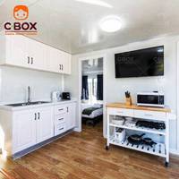 Cbox Upgrade, bâtiment préfabriqué de luxe extensible, maisons minuscules portables, villa, hôtel, bureau, unité de vie modulaire, conteneur de 20 pieds
