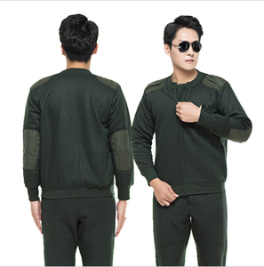 SFE01 Vente en gros – Ensemble pull et pantalon d'hiver vert olive pour homme avec fermeture éclair – Veste polaire zippée - Product Image 1