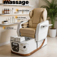 Chaise de pédicure JingYi avec massage et fonction inclinable, ensemble de luxe pour salon de manucure et pédicure, incluant une table de manucure électrique