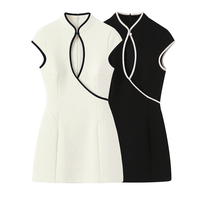 PB&ZA Femme 2026 Nouvelle Robe Mini Chic Tendance Été Couleurs Contrastées Élégante Sans Manches Robe Femme Vestidos Robe Mujer