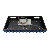 Boîtier de terminaison fibre optique LC monomode duplex 12/24 ports, montable en rack, boîte de distribution fibre optique, boîte de fusion de fibres