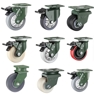 Ytop Thêm Heavy Duty 3 inch Nylon Caster bánh xe 2 tấn xoay Heavy Duty kim loại bánh xe cao su 2000 lbs Công suất 2000 lbs Công suất - Product Image 3