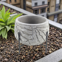 Fournisseur d'usine de pots en ciment en gros, Moule de pot de jardin en ciment pour plantes, bonsaïs et cactus, Port de Xiamen