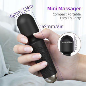 USB-Aufladung 20 Modi 8 Geschwindigkeiten Silikon AV-Vibrator Mädchen Sexspielzeug Klitoris G-Punkt Massagegerät Kabelloser Mini-Zauberstab-Vibrator - Product Image 2