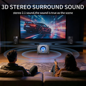 Nouveaux haut-parleurs PC pour home cinéma 2.1 avec caisson de basses, AUX/USB/SD/lumière LED - Product Image 5