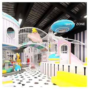 Maßgefertigte Macaron-Themen-Indoor-Spielplatzausrüstung Mehrstufiges Labyrinth ASTM-Zertifizierter Softplay-Bereich Kletterturm mit Aussichtsplattform - Product Image 1