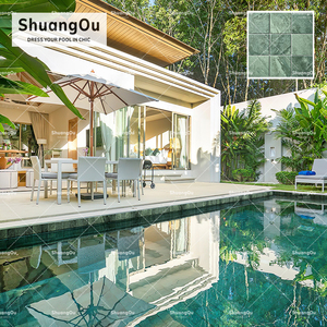 Vente en gros de carreaux verts de <span class=keywords><strong>Bali</strong></span> aspect marbre <span class=keywords><strong>pierre</strong></span> naturelle Sukabumi pour piscine Spa anti-dérapant carreaux de mosaïque en porcelaine - Product Image 4