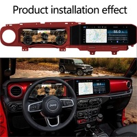 RoadNavi Double Écran 12,3 Pouces pour Jeep Wrangler JL 2018-2023, Autoradio Android Unité Principale Tableau de Bord Numérique