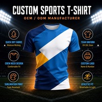 T-shirt de sport personnalisé à séchage rapide, respirant, avec impression par sublimation et couleurs contrastées, pour uniformes d'équipes de football et de basketball – Fabrication OEM/ODM