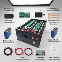 Gabinete de Almacenamiento de Energía de 48V 15kWh para Montaje en Rack, con Inversor Integrado, para Uso Comercial Pequeño, Energía Solar, Disponible en Polonia, UE