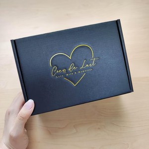 Custom Black Corrugated Mailer <b>Box</b> Gold Logo Printing Foldable Shipping Packaging Paper <b>Box</b> for Gift Cosmetic Apparel Packaging - Product Image 4