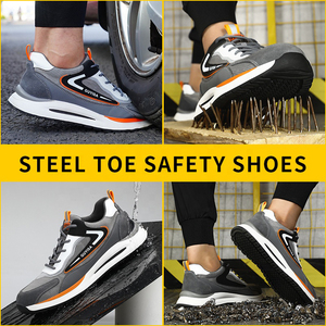 Stivali da Lavoro Casual da Uomo di Alta Qualità Nuove Scarpe Antinfortunistiche Industriali da Esterno con Punta in Acciaio per Uso Sportivo e in Fabbrica con Protezione Antiscivolo - Product Image 2