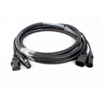 Câble hybride DMX FCONNR Power IEC C13 vers C14 avec XLR 3 broches mâle/femelle pour éclairage de scène