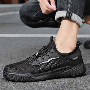 Chaussures décontractées d'été 2026 pour hommes, en maille respirante, design ajouré, semelle souple, légères, avec fond cousu antidérapant - Product Image 3