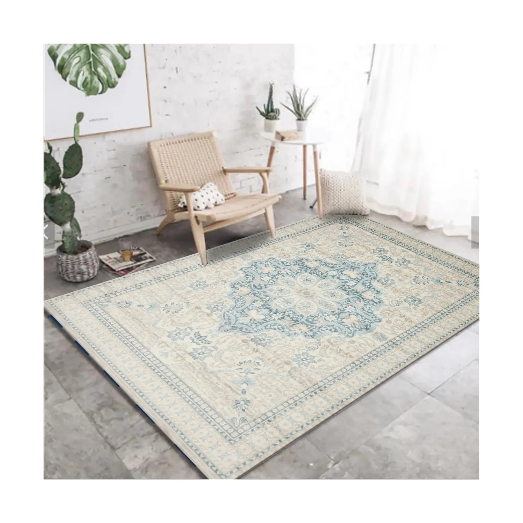 luxury vintage printed design carpet rug washable microfiber fur printed floor rug new design 3D karpet area rugs