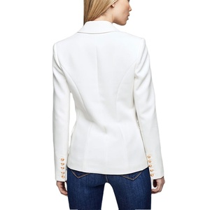 Venta <span class=keywords><strong>al</strong></span> por mayor <span class=keywords><strong>de</strong></span> moda elegante señoras Oficina abrigo mujeres traje <span class=keywords><strong>de</strong></span> color personalizado negro manga larga chaqueta <span class=keywords><strong>de</strong></span> doble botonadura para las mujeres - Product Image 3