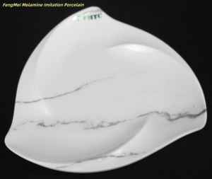 Vajilla de melamina Irregular de Color fresco, plato blanco con calcomanía de piedra, plato de plástico en forma de molino de viento, platos de comida occidental de 8 pulgadas - Product Image 2