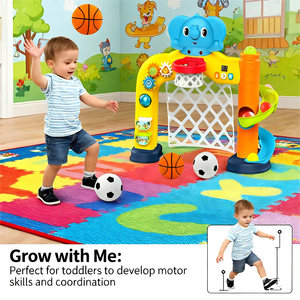 Porta <span class=keywords><strong>da</strong></span> gioco interattiva per bambini con luci e musica, per basket e calcio, per bambini dai 18 mesi in su - Product Image 5