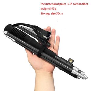 Foldable Carbon Fiber Trekking Pole with Outer <b>Lock</b>, <b>Portable</b> & Adjustable, Perfect for Men's Travel Custom - Product Image 2
