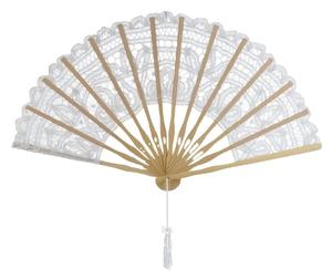 Abanicos Plegables de Encaje Coloridos de Alta Calidad de 27 cm de Largo con Borla para Recuerdos de Boda y Eventos - Product Image 2