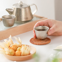 PINKAH Bouilloire à thé en titane pur à 99,99 %, ensemble cadeau, design classique pour le camping avec tasse à thé et filtre, sans BPA, passe au lave-vaisselle