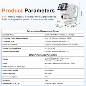 Autorrefractómetro Oftálmico ARK-X, Mejor Precio, Equipo de Optometría, Autorrefractómetro con Queratómetro - Product Image 6
