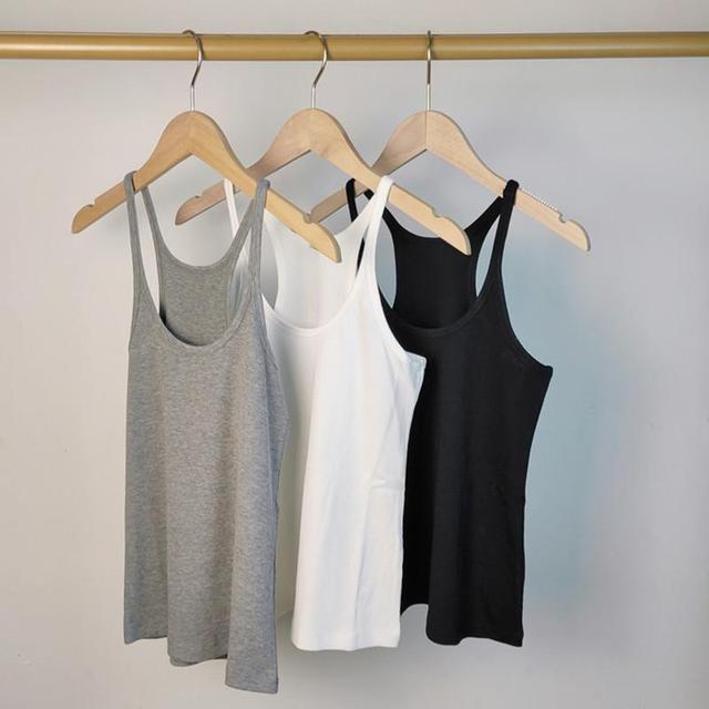 Women's Basic Cotton Off-Shoulder Crop Tops Ribbed Solid Slim Tank for Streetwear Knitted Basic Clothes