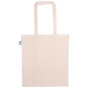 Bolsa de compras de algodón orgánico con malla, merchandising sostenible - Product Image 3