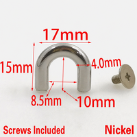 Accessoires de quincaillerie pour bagages de 8,5 mm, durables, de haute qualité et tendance, vis à pont en arche en alliage de zinc, boucle de chaîne pour sacs à main