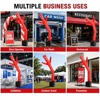 Vente en gros de figurines gonflables publicitaires personnalisées avec logo, en forme de tube, avec sèche-cheveux, pour publicité commerciale extérieure