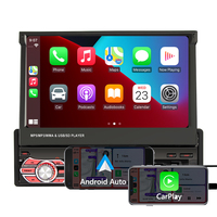 Radio Universal de un Solo DIN con Pantalla Táctil, Reproductor MP5 para Auto con Carga Rápida, Carplay, Android Auto, Reproductor de DVD Estéreo para Auto