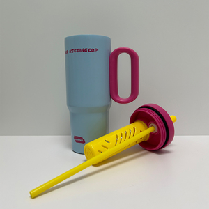 25oz/<b>750ml</b> 316 Stainless Steel Tumbler with Handle, Straw Lid & Tea Infuser - Ready to Ship - Product Image 2
