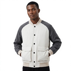 แจ็กเก็ตผ้าขนสัตว์ทีม K-VJ-186ของผู้ชายคอตั้งเสื้อเย็บปักแบบคลาสสิกน้ำหนักเบาสำหรับฤดูหนาว - Product Image 2
