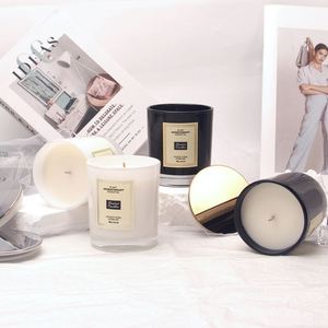Bougie parfumée en cire de soja, aromathérapie, huile essentielle florale, pot en verre, décoration minimaliste pour la maison, 1 mèche, forme cylindrique - Product Image 3