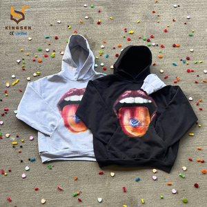 เสื้อฮู้ดดี้พิมพ์ลายพัฟฟ์ สตรีทแวร์ ผลิตตามสั่ง หนัก 500 กรัม ทรงครอป ผู้ชาย ไซส์ใหญ่ สไตล์เอสเซนเชียล รับผลิตเสื้อฮู้ดดี้ตามสั่ง - Product Image 3