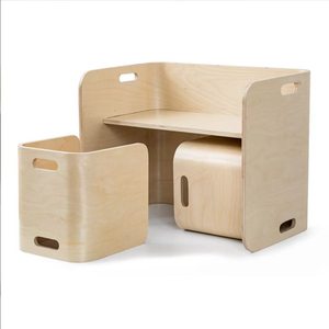 Set Tavolo <span class=keywords><strong>e</strong></span> Sedie Multifunzione per Bambini, Set di <span class=keywords><strong>Mobili</strong></span> Adattabili in 3 Pezzi per Casa <span class=keywords><strong>e</strong></span> Asilo Nido - Product Image 4