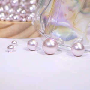 Perle di Cristallo Viola Chiaro Semi-forate Accessori Fai-da-Te per Creazione di Anelli Rotonde Simili a Perle - Product Image 5