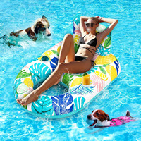 Chaise flottante gonflable pour adulte avec porte-gobelet Chaise longue gonflable pour piscine Planche flottante pour la natation
