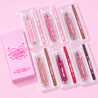 Kit de gloss à lèvres et crayon à lèvres effet gelée, longue tenue, non collant, brillant – Meilleures ventes