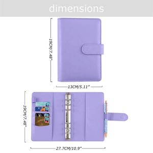 Sistema planificador de ahorro de dinero de bolsillo A6, 6 anillos, sobres <span class=keywords><strong>en</strong></span> efectivo, 11 colores, <span class=keywords><strong>caja</strong></span> de diario <span class=keywords><strong>en</strong></span> espiral de negocios, listo para recoger - Product Image 4