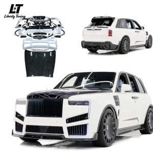 Kit de Carrocería Estilo <span class=keywords><strong>Mansory</strong></span> para <span class=keywords><strong>Rolls</strong></span> <span class=keywords><strong>Royce</strong></span> Cullinan 2025, Fibra de Carbono Forjada de Alta Calidad, Accesorios para Capó y Guardabarros con Emblema Negro - Product Image 1