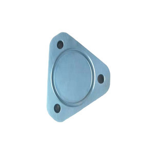 ขายึดอะลูมิเนียมกลึง CNC รูปทรงสามเหลี่ยมพร้อมรูตรงกลางเป็นวงกลม - Product Image 3